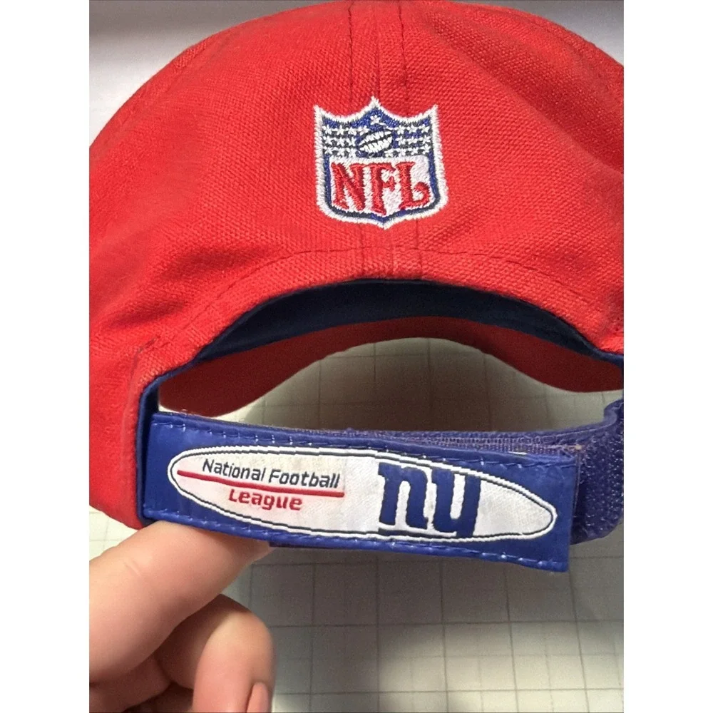 NFL Reebok Pro Line NY Giants Red/Blue Strapback Hat Cap One Size‎ Fits All